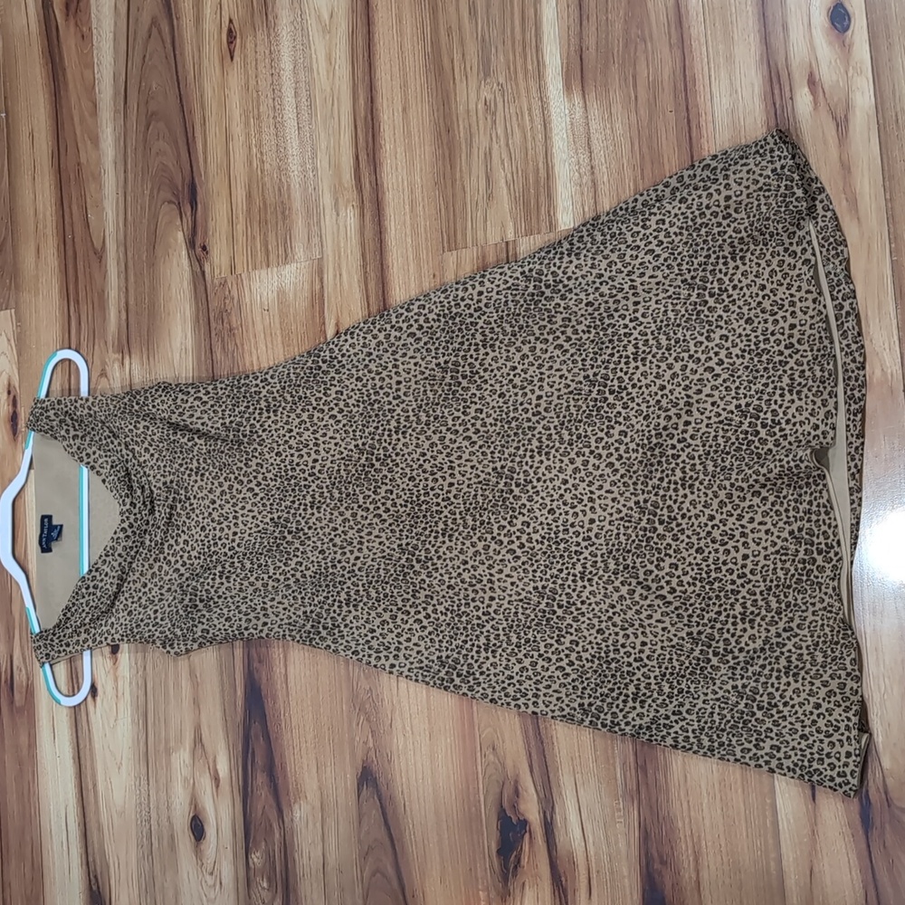 Leopard Print ANN TAYLOR Midi Dress SIZE 8